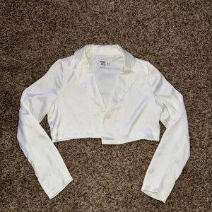 Princess Polly Satin Cropped Blazer